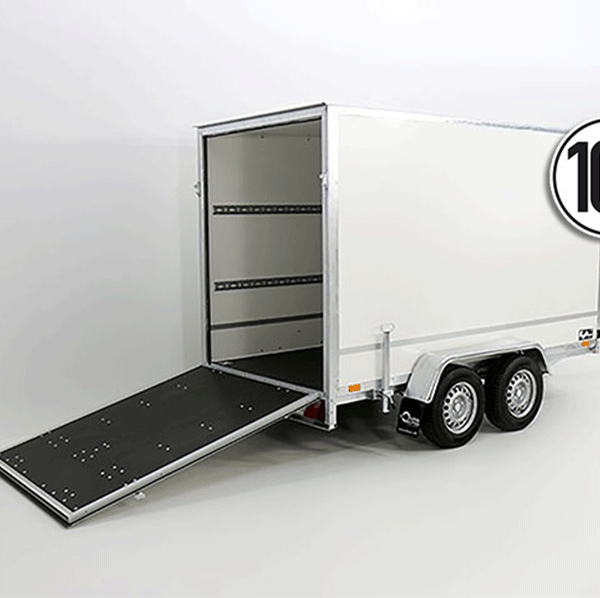 Kofferanhänger BK 146x357cm Höhe:180cm 2,0t|Rampe