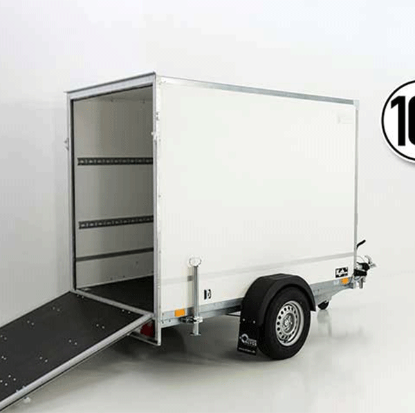 Kofferanhänger BK 130x264cm Höhe:180cm 1,3t|Rampe