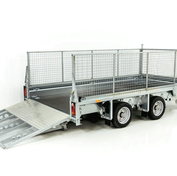 Ifor Williams Baumaschinenanhänger GX126 3,5t|Rampe|Gitteraufsatz