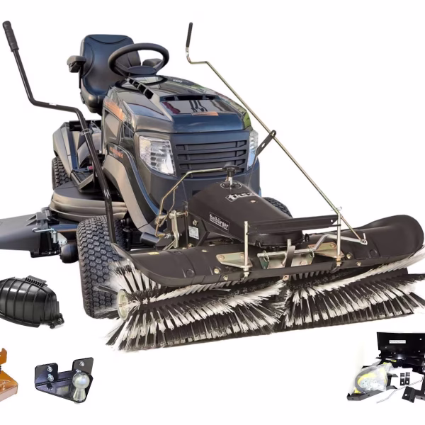 Black Edition Rasentraktor Pro 300/118 Twin HS mit Kehrmaschine